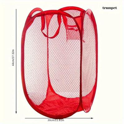 Christmas Gift Idea: 1/2-PCS Pop-Up Mesh Laundry Baskets, Foldable & Portable for Washing, Storage of Socks, Underwear, Toys