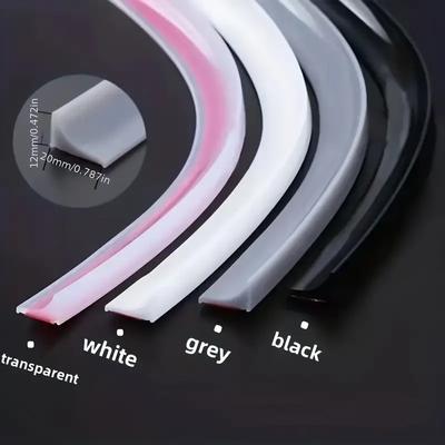 1PC Self-Adhesive Silicone Water Retaining Strip, Bathroom Water Stopper, Bendable Door Bottom Sealing Strip, Shower Dam Barrier
