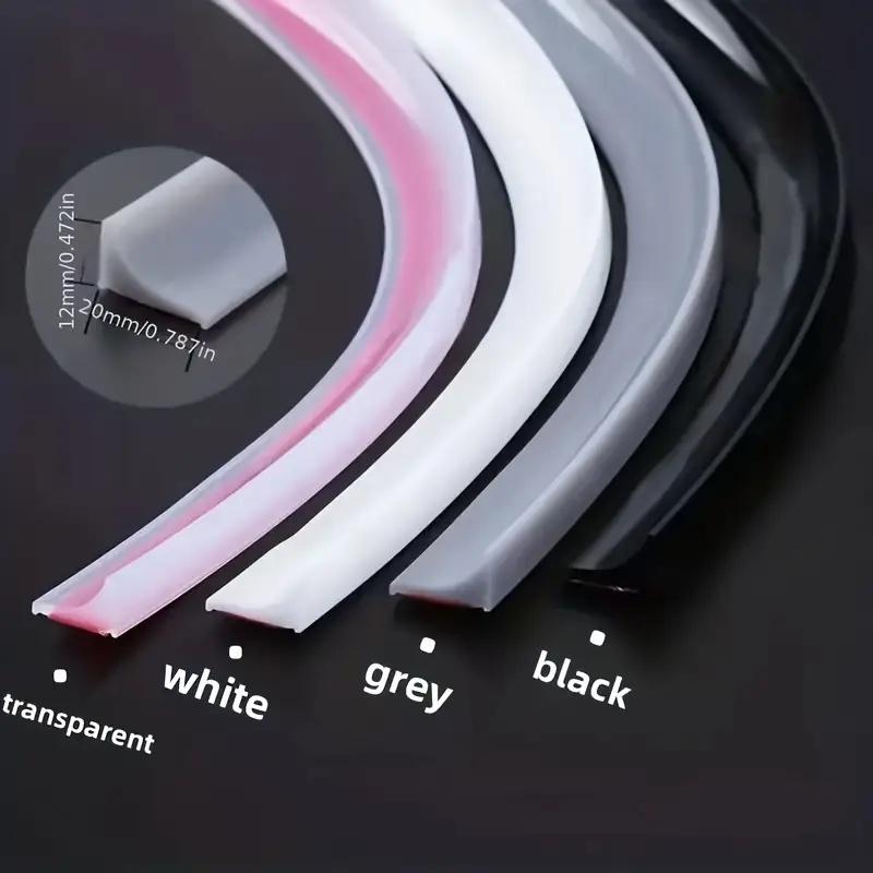 1PC Self-Adhesive Silicone Water Retaining Strip, Bathroom Water Stopper, Bendable Door Bottom Sealing Strip, Shower Dam Barrier