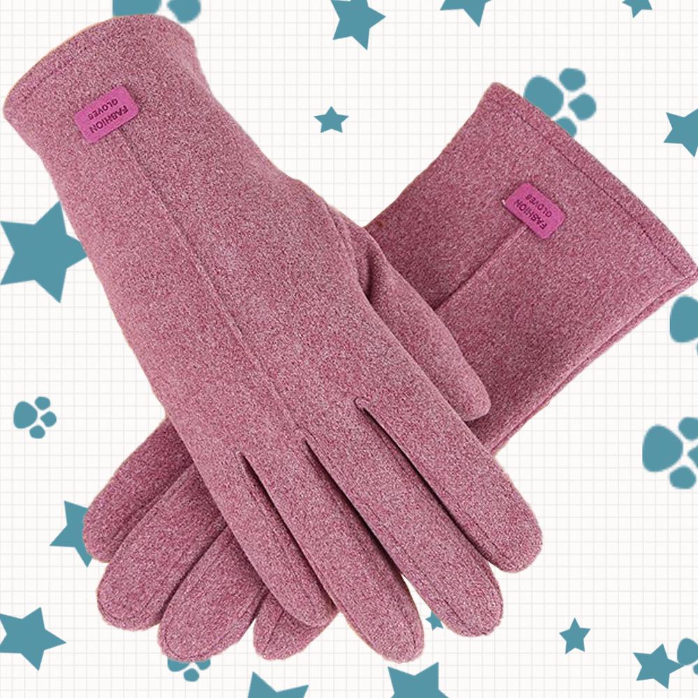 Women's Winter Touchscreen Cycling Gloves – Thick Fabric with Fur Cuff, Windproof, and Warm for Cold Weather Outdoor Activities