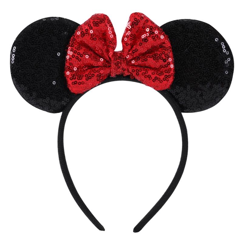 Mouse Ears Solid Bow Ears Headband for Birthday Party Supplies and Mouse Themed Costume Cosplay Decoration