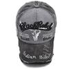Vintage Retro Baseball Cap With Embroidered Bull Head For Outdoor Sun Protection