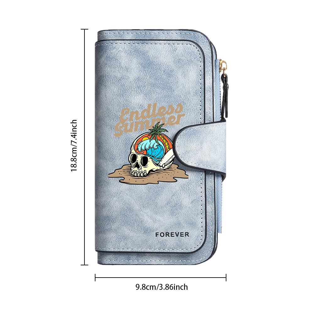 Endless Summer Pattern Long Wallet Fashion Casual Portable Card Holder Purse