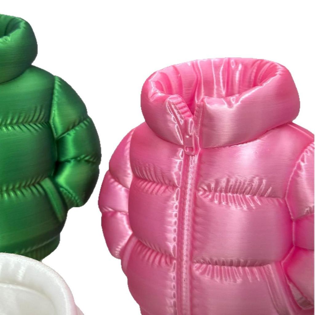Bunter 3D-gedruckter Daunenjacken-Stifthalter-Schmuck - Einzigartiges Wohnungsgeschenk