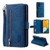 For Samsung Galaxy S25+ Case PU Leather Phone Cover with Zipper Wallet 9 Card Slots