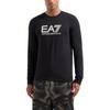 Emporio Armani FW22 EA7 Series Logo Print Crew Neck Long Sleeve T-Shirt Men Tops Black 6ZPT24-PJM9Z-1200