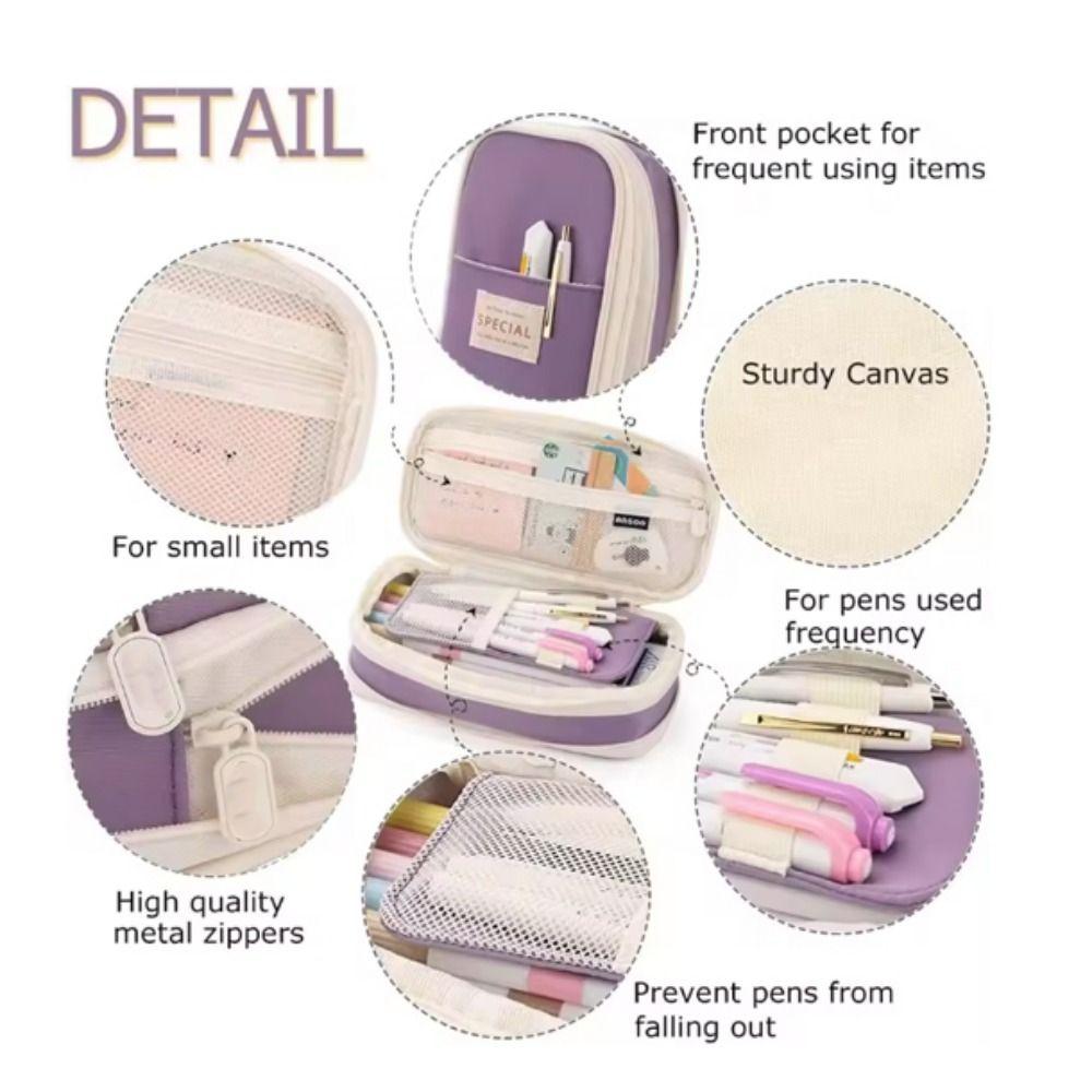 Macaroon Pencil Holder Box Retractable Expandable Pencil Case Stationery Organizer  Gift Organizer