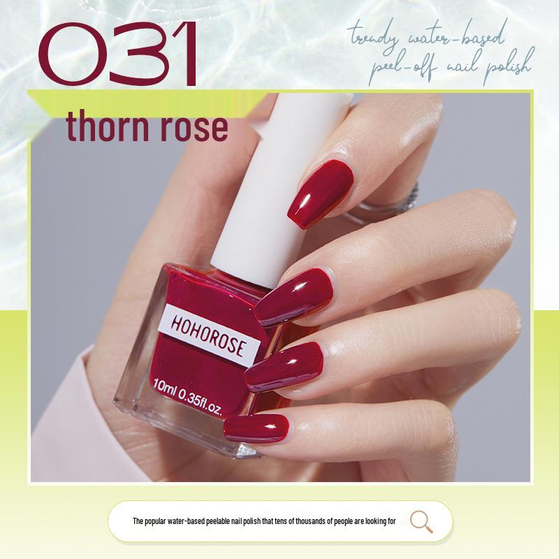 HOHOROSE Quick-Dry Water-Based, Peelable Nail Polish, 10ml, Perfect for Students