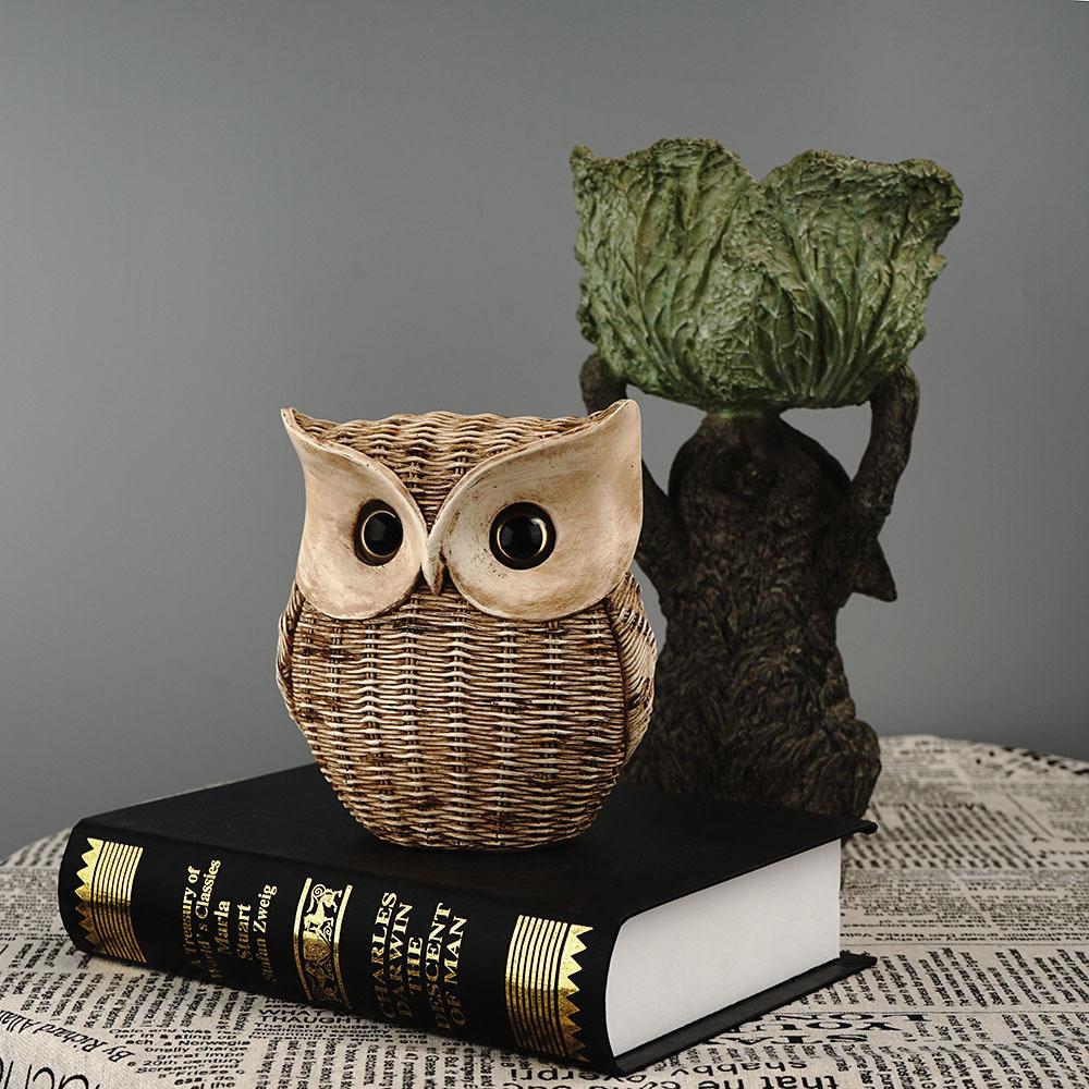 Ornament din Rășină Bufniță Artizanat Decor pentru Casă Living Birou Măsuță TV