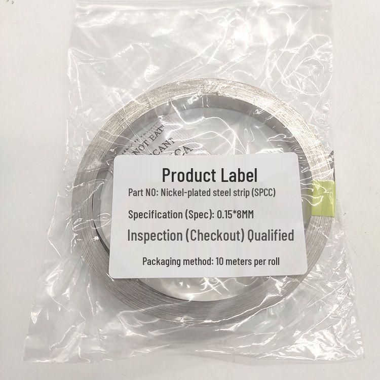 10m Single Strand Nickel Strip (0.1mm) & 0.15mm Spot Welding Nickel-Steel Strip for Battery Connection