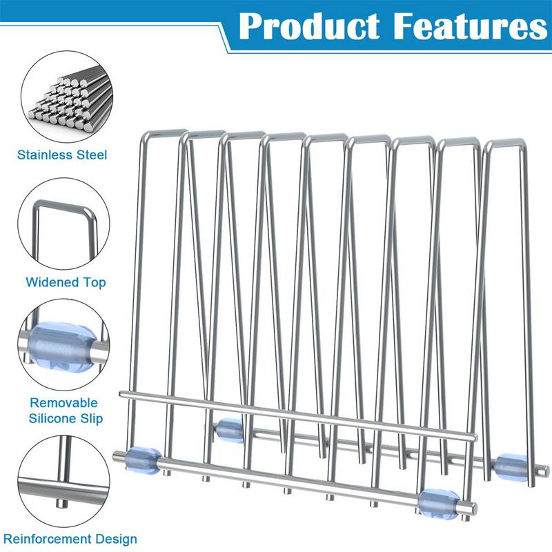 Bags Rack Stainless Steel Drying Bottle Bags Rack Stainless Steel Reusable Storage Bag Drying Rack For Bags Forks Box Lids
