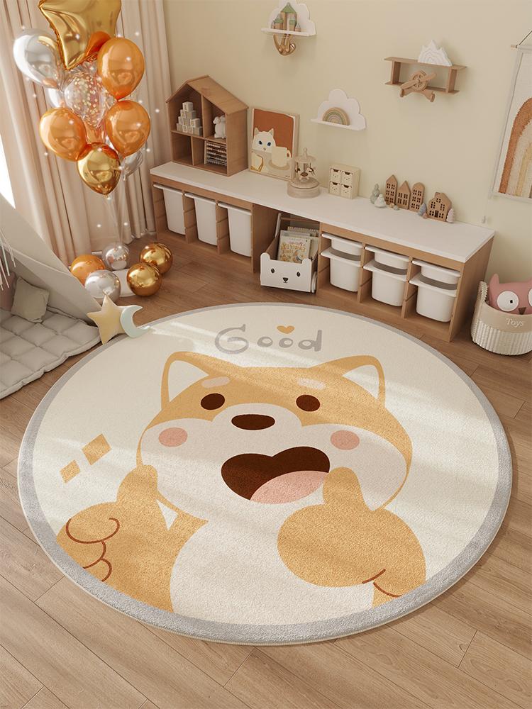 Household Winter New Children's Room Carpet Bedroom Bedside Rug Waterproof Swivel Chair Floor Cushion Home Decor