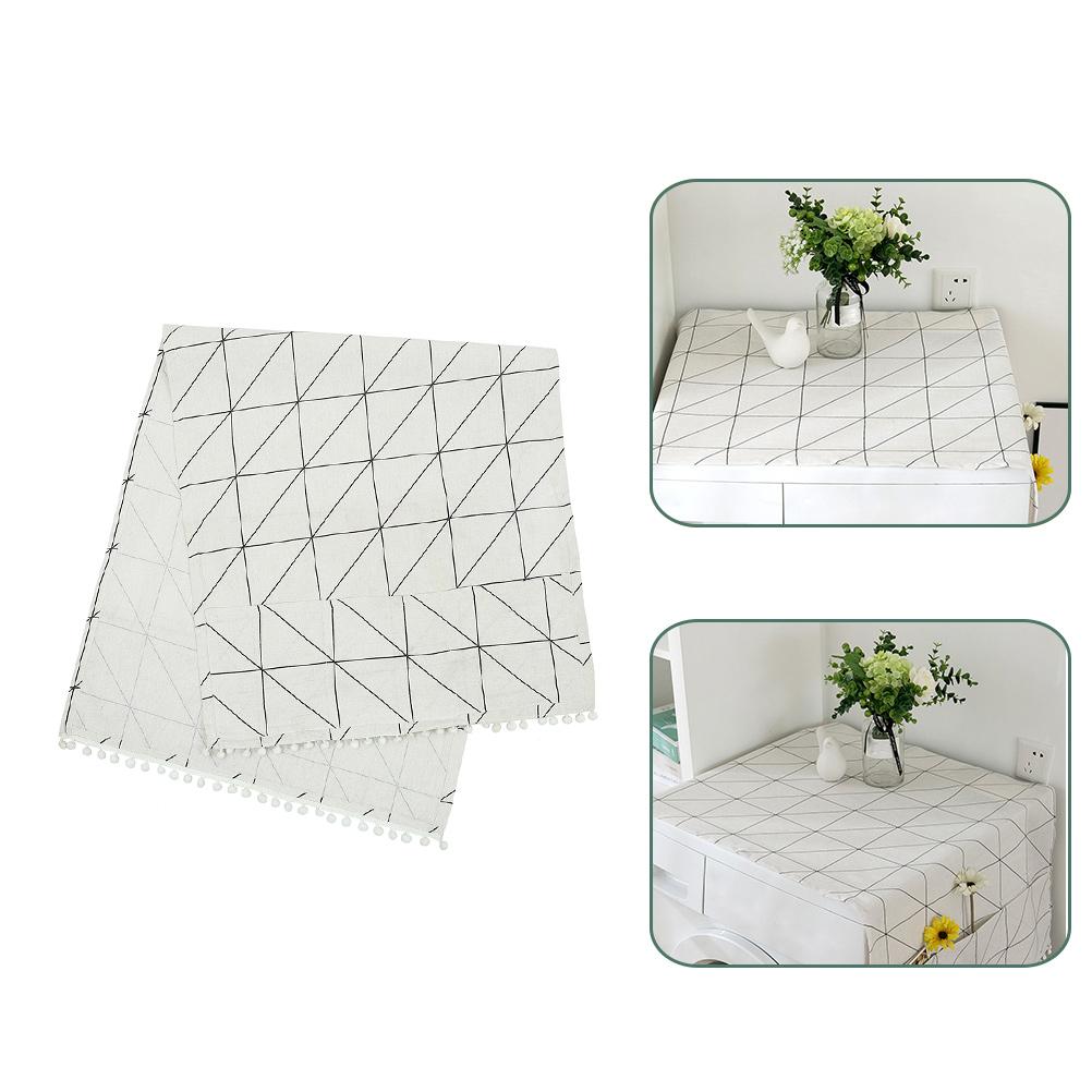 Refrigerator Protective Cover Dust Proof Cotton Linen One Size Fits Most Fridge Oven Dryer Washing Machine Modern Design