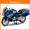 Alloy Blue Simulation Motorcycle Model Toy For Collection And Display