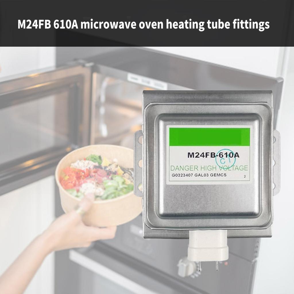 900W Microwave Magnetron Tube M24FB-610A Microwave Part Kitchen Appliance Part Microwave Tube Metal Texture for Oven
