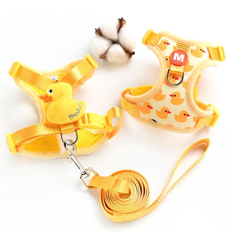 Pet Products Cute Cat Dog Leash Walking Dog Rope Small Dog Vest Chest Strap Cross-border