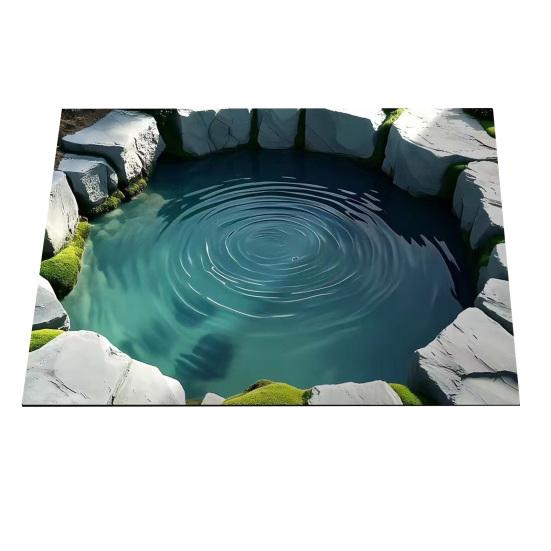 Optical Illusion Floor Mat 3D Bottomless Pit Entrance Hole Area Rug Realistic Rug Non-Slip Doormat