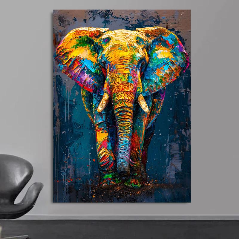 Abstract Animals Cat Lion Shark Wolf Tiger Deer Graffiti Art Canvas Painting Wall Poster Prints Pictures Living Room Decor