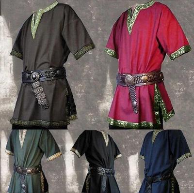 Camicia Nordica da Cavaliere Celtico Rinascimentale per Cosplay Retrò o Mascherata