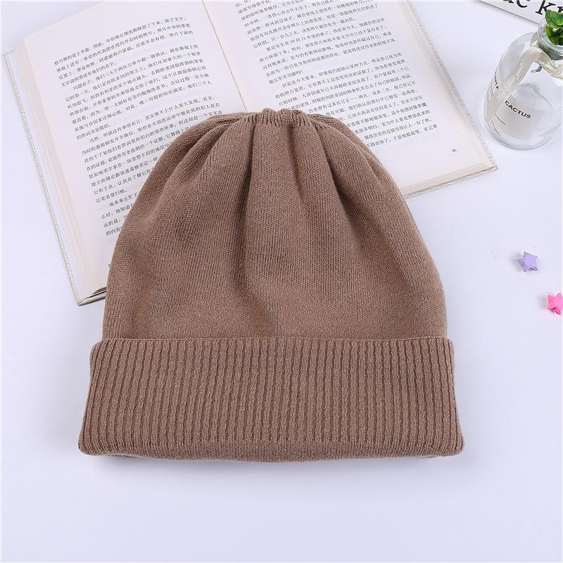 Large Head Circumference Winter Warm Knit Hat for Women, Autumn and Winter Korean Style Postpartum Winter Maternity Beanie