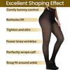 Women Fleece Lined Pantyhose Winter Sheer Warm Leggings Fake Translucent Thermal Thick Tights for Dresses Dating Work Party