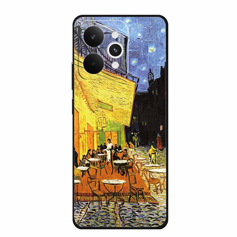 For Realme 15 15 Pro 5G Black Case 3D TPU Silicone Soft Back Cover For Realme C15 6.5" Funda Emboss Relief Flowers Bag Casing