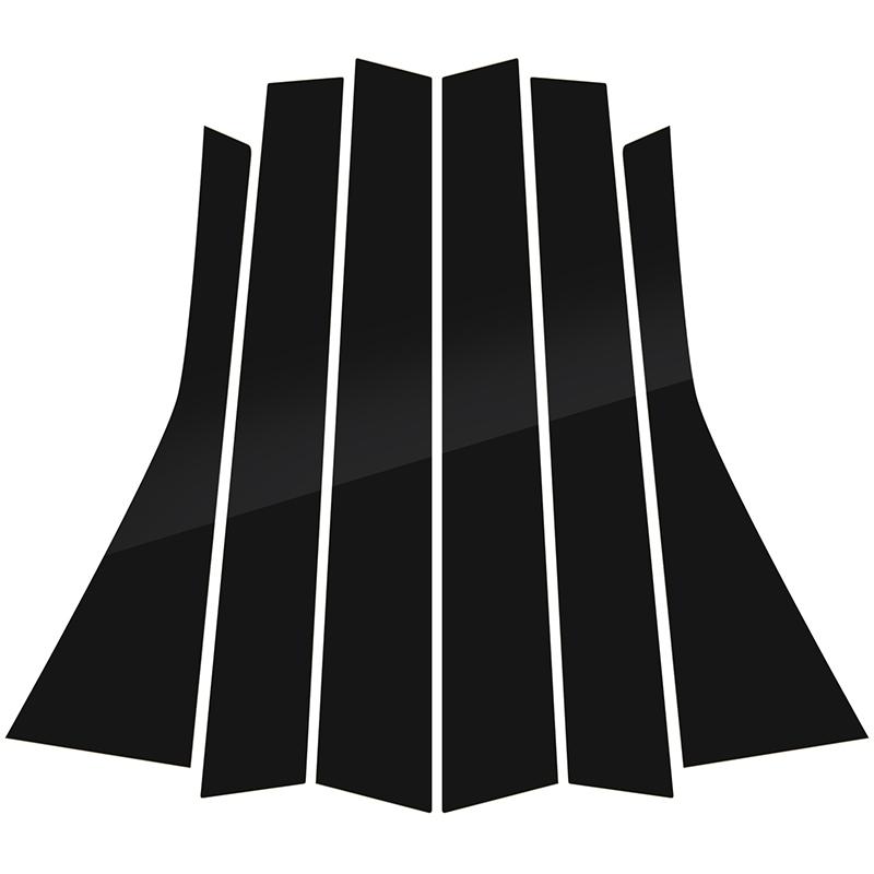 

1Set Black Car Window Pillar Posts Molding Trim Cover Kit for Honda Fit Jazz 5 Door Hatchback 2004 2005 2006 2007