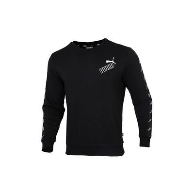 Casual Logo Crew Neck Sweatshirt Men Tops Black 586914-01