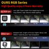2x 3" Spot Pods LED Work Light RGB Halo Ring Chasing Multi-Color Remote Control
