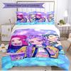 Set copripiumino 3 pezzi (1*Copripiumino + 2*Federe, Senza Nucleo), Set Biancheria da Letto Morbido Stagione Unica con Stampa KPop Demon Hunters, Decorazione Regalo per Camera da Letto