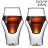 1/2 Stück doppelwandiger Glasbecher mit Hängeohr Espresso-Kaffeebecher, verbrühsicher, für Milch, Brandy, Wein, Teetasse, klares Becher-Set, Trinkgeschirr