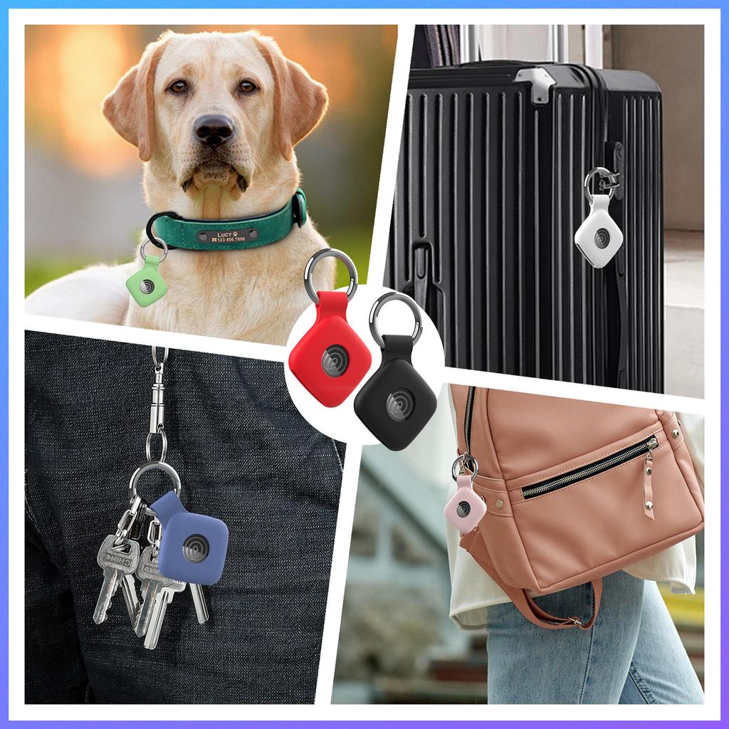 For Tile Mate (2024)/(2022) Bluetooth-compatible Tracker Silicone Case Anti Drop Protective Cover With Keychain