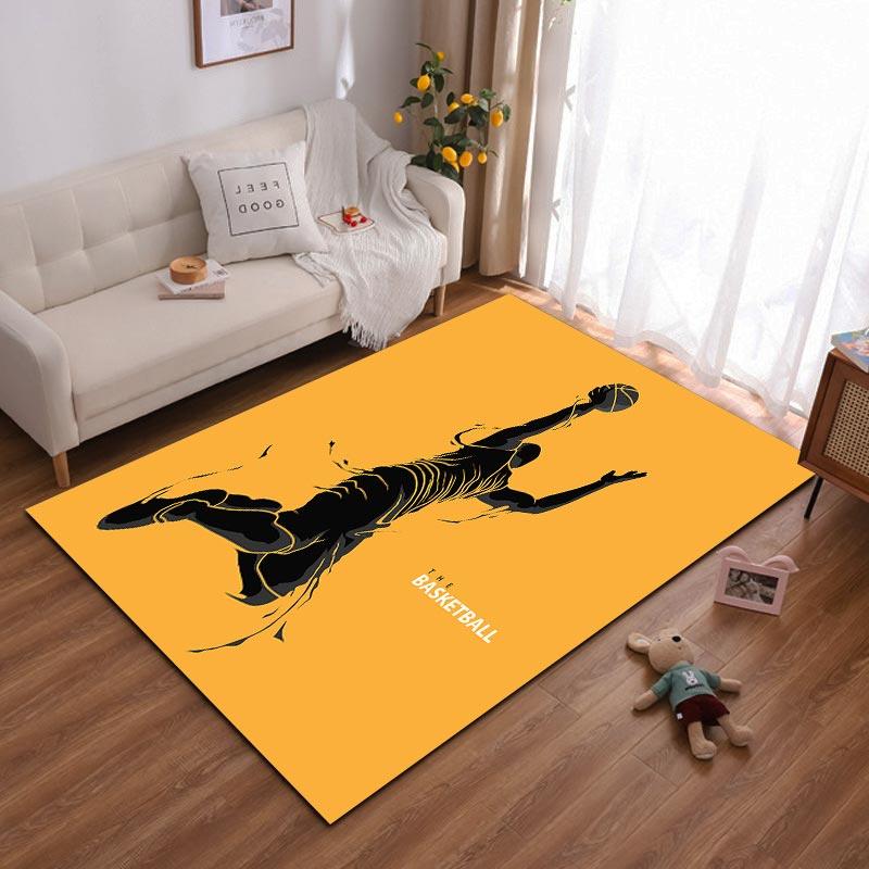 

Basketball Player Silhouette Carpet - Modern Sports Room Decor Suitable for use as an anti-slip for living room bedroom sofas 40x60cm( 15x23in )
