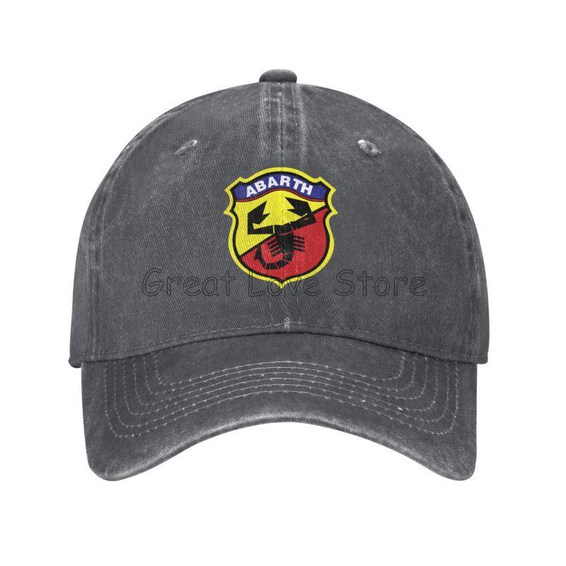 Abarth C Cool Baseball Cap Unisex Distressed Washed Cotton Denim Caps All Seasons Outdoor Travel Sun Protecter Snapback Hats