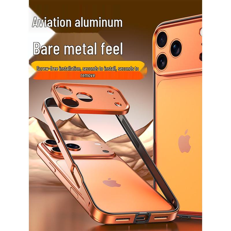 Aluminum Alloy Metal Frame Lens Ring for iPhone 17/16 Pro Max with Full Coverage and Heat Dissipation.