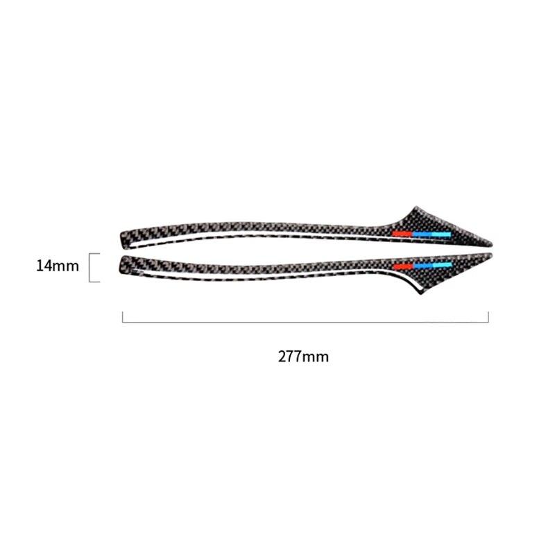 2PCS Carbon Fiber Car Collision Bumper Sticker Rearview Mirror Anti-Rub Strips Protector For BMW E60 F10 F07 F01 Car Accessories
