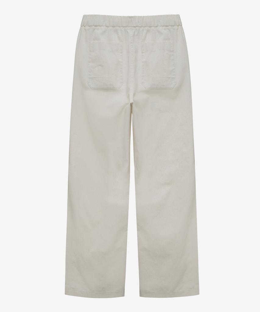 MINDBRIDGE [On] Linen Blend Wide Single-Pleat Full Elastic Waist Daily Cotton Pants - 3 Colors