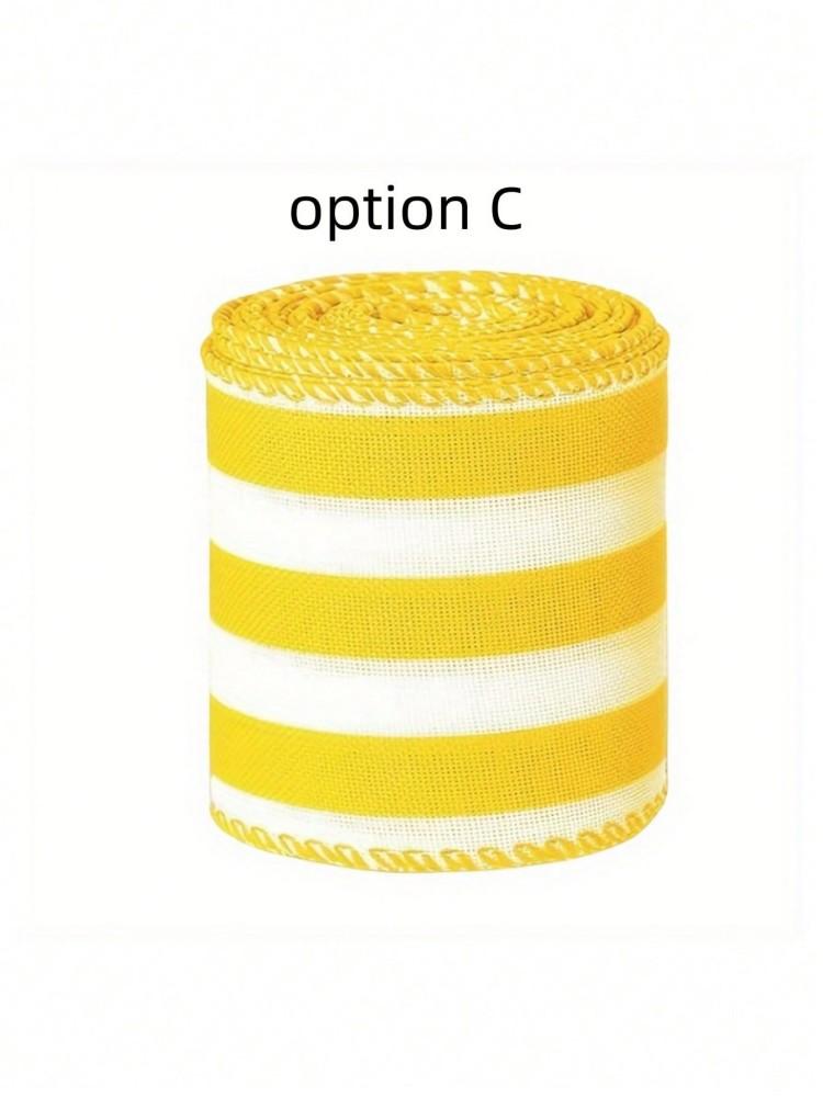 

5 ярдов желтый грубый лен тканый ремень клетка 1 рулон M