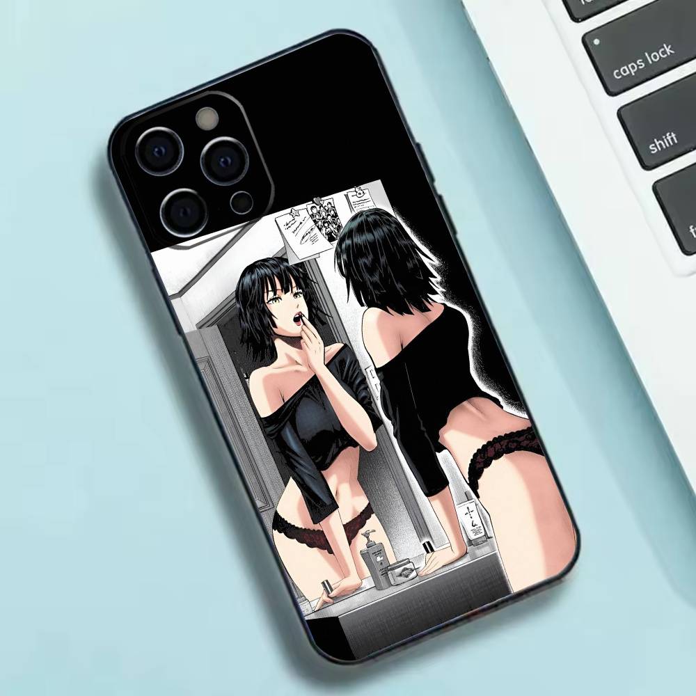 

Чехол для телефона Punch Man Fubuki Для iPhone 17, 16,15,14,13,12,11 X XR Plus,Другие Мягкий Черный Чехол iPhone15