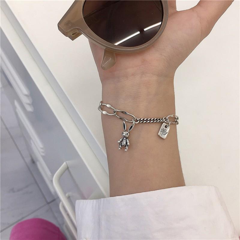 S925 Sterling Silver Korean Style Women's Bracelet - Perfect for Couples and Birthday Gifts