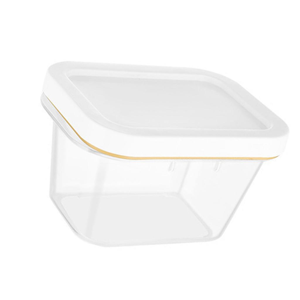 Butter Storage Box with Lid Stainless Steel Cutter Freshness Keep Food Container for Refrigerator