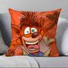 Game Cartoon Crashs B-B-Bandicoot Pillow Case Pillowcase Soft Skin Friendly & Comfortable With A Hidden Zipper