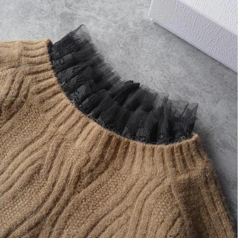 

Perfect Match 28 Style Novelty Fake Collar For Women Shirt Front Ties Detachable Collar Stand Dress Sweater False Collar Girls Fuax Cols