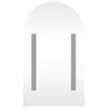 LED Lighted Curved Mirror Cabinet White 42 x 13 x 70 cm
