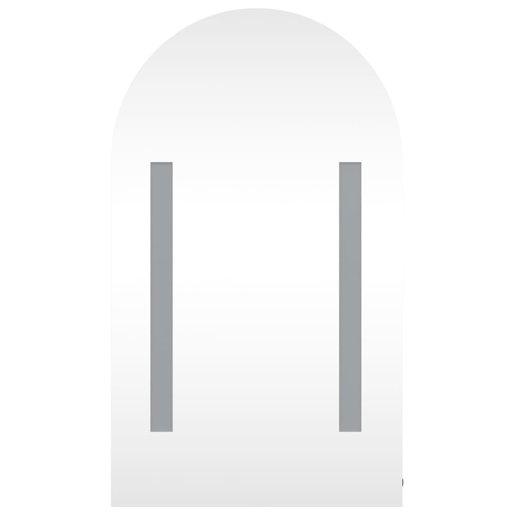 LED Lighted Curved Mirror Cabinet White 42 x 13 x 70 cm