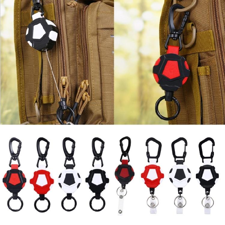 Retractable Keychain, ID-Badge-Reel, Retractable Badge Holder Steel Cord Keyring