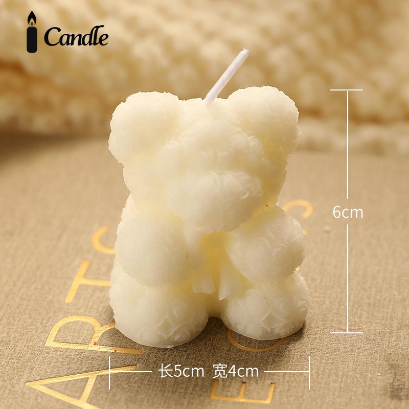 Souvenir Creative Rose Bear Home Ornament Fragrance Premium Atmosphere Send Muse Birthday Gift Scented Candles