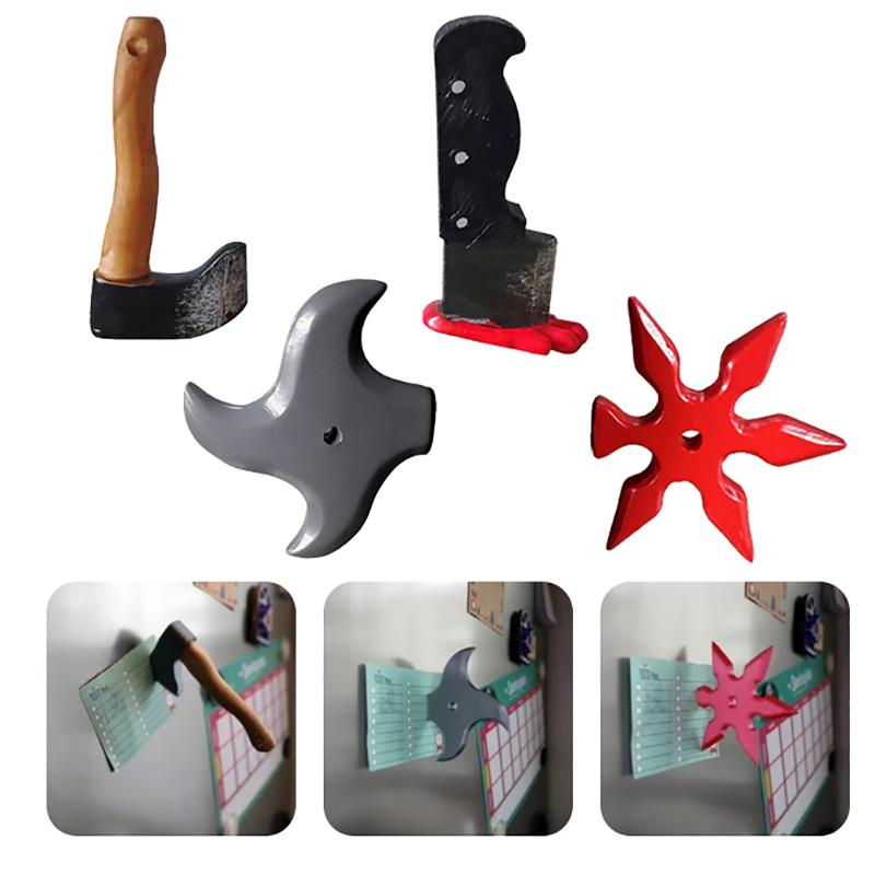 Funny Knife Magnetic Fridge Stickers, 3D Fun Axe Fridge Magnet, Novelty Home Decor Gifts, Eye-Catching Fridge For Iron Surface