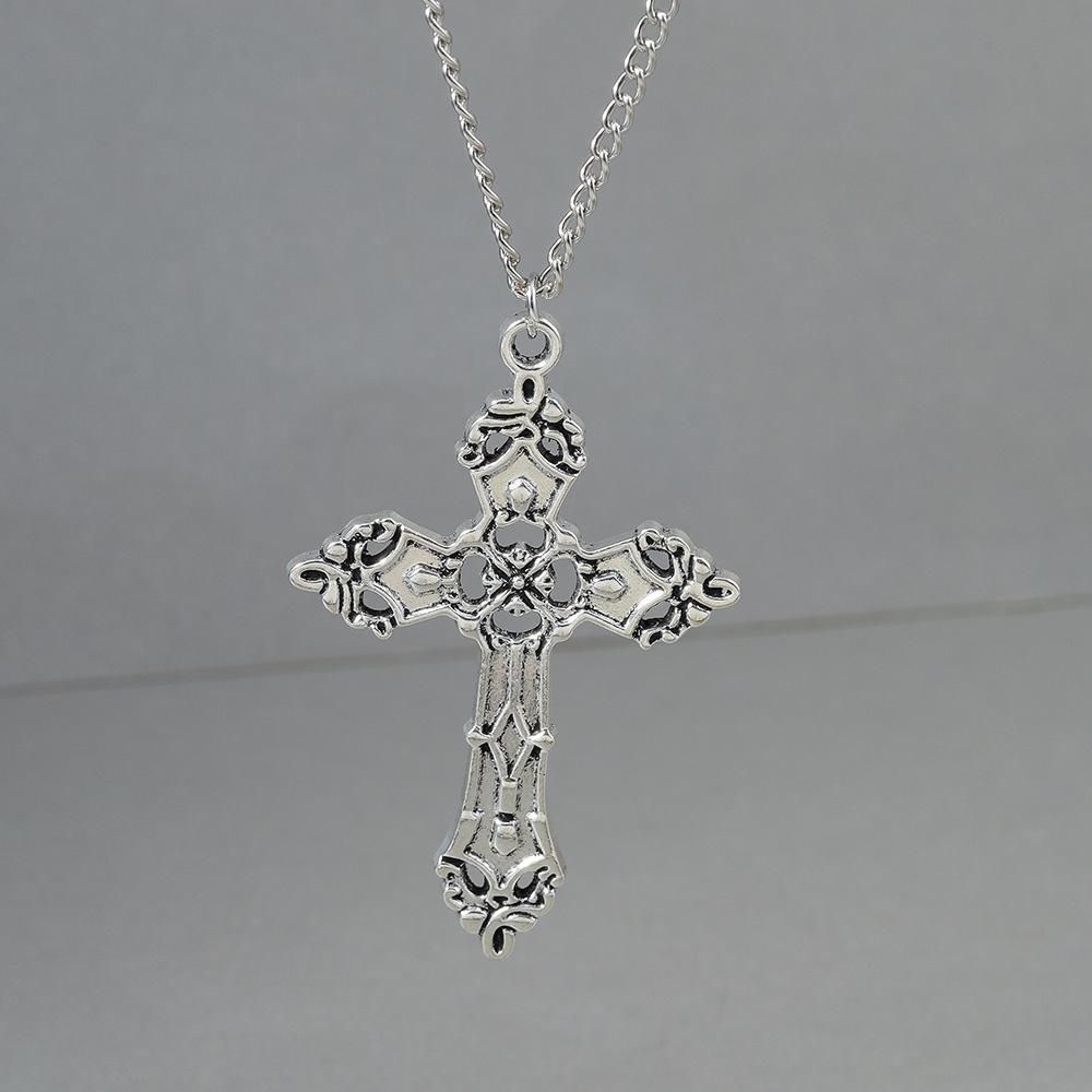 Retro Kreuzanhänger Halsketten für Damen Herren Gothic Steampunk Totenkopf Halskette Kette Hip Hop Schmuck Geschenke