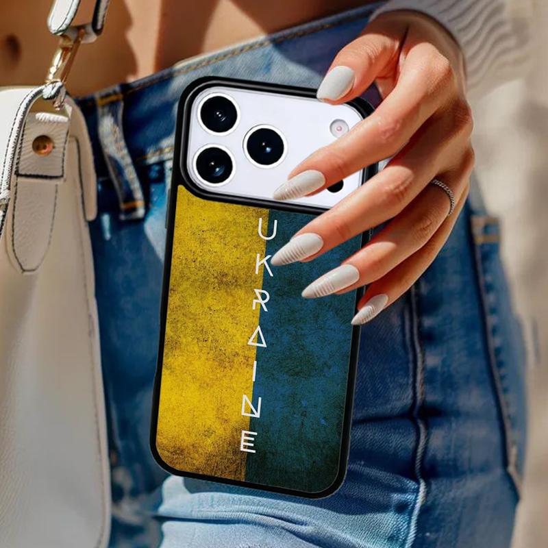 

U-kraine Flag Art Phone Case For iPhone 17 Air 14 15 13 12 Max Cover For Apple 16e 11 Pro Max Plus Coque iPhone 16e